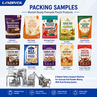 Machine d'emballage pour sachets Doypack de préparations culinaires, granulés, grains de café, flocons de maïs, légumineuses, aliments pour animaux, haricots, poudre de cacao et fèves