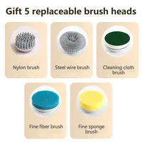 Y209 électrique sans fil pour épurateur de rotation brosse de nettoyage à main rechargeable pour carreaux cuisine sol toilette récurage