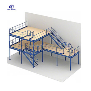 قبول OEM كبيرة مشاريع تخزين حل مصنع مزدوجة الجانب لوح فولاذي مستودع الميزانين متعددة رف - Product Image 2