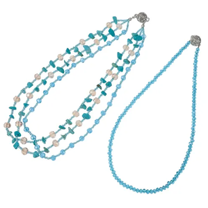 Collier à plusieurs brins avec perles, fermoir magnétique, superposé, unisexe, tendance, bijoux à la mode, cadeau - Product Image 3
