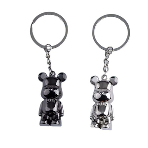 QYS Llavero Metálico 3D Oso Creativo con Mosquetón de Aleación y Logo Personalizado - Product Image 2