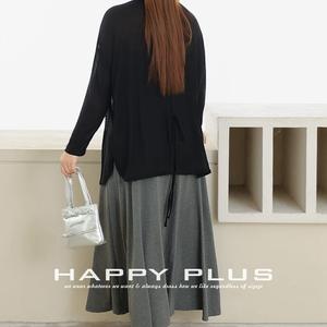 Ensemble trois pièces pour femmes Runqi, taille plus, haut sans bretelles gris, jupe midi, cardigan noir, imprimé floral asymétrique - Product Image 4