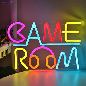 Enseigne néon personnalisée <span class=keywords><strong>pour</strong></span> salle de jeux, décoration murale LED lumineuse <span class=keywords><strong>pour</strong></span> chambre ou man cave, lampe néon colorée alimentée par USB avec télécommande et variateur d'intensité - Product Image 2