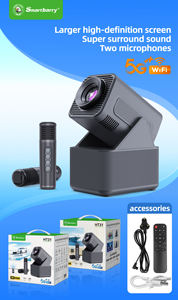 Proyector de Video Portátil HT31 720P HD, Mini Proyector de Pared de Alto Brillo para el Hogar, Entretenimiento en el Dormitorio, Proyector para Dormitorios Estudiantiles - Product Image 4