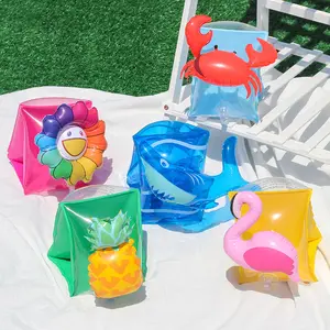 Best Sale Cute 3D Cartoon Design Inflatable Swim Armbands Swim Floater Sleeves Outdoor Summer Swim Arm Floater For Kids