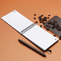 Cahier de notes à spirale A6, pour ordinateur portable, Mini matériau café écologique et couverture de Composition en PP