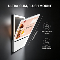 Layar Iklan Digital Signage Horizontal 21,5 inci untuk Lift Bus, Pemasangan di Dinding, Pemutar Video Foto LCD