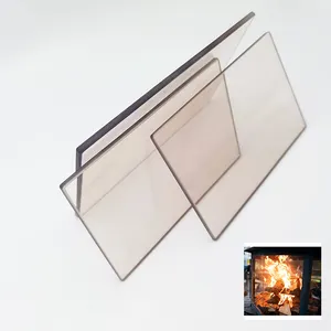 Clear High temperature fireproof 800 degree resist fireplace 5mm 4mm transparent Gas fireplace used ceramic glass