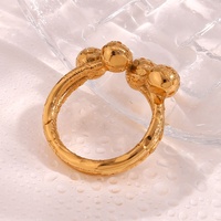 Bague Fleur Plaquée Or PVD Audacieuse et Minimaliste Dreamshow, Bague Empilable en Acier Inoxydable, Bijou Garanti