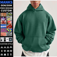 OEM ODM Schwergewichtiger Herren Oversize Hoodie mit Eigenem Logo 100% Baumwolle French Terry Drop-Shoulder Streetwear Pullover Hoodie für Männer