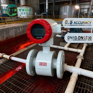 مقياس تدفق كهرومغناطيسي رقمي عالي الدقة 0.2% مع واجهة RS485 للبيرة والسوائل والحليب بسعر رخيص - Product Image 3