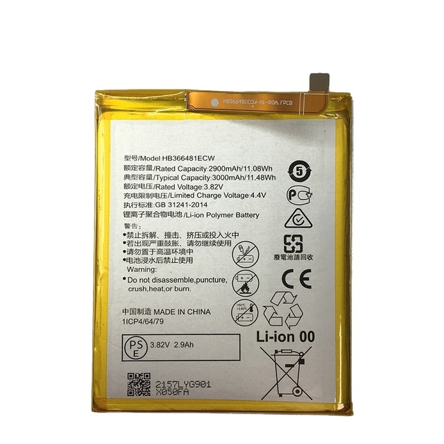 For P9 P9 Lite P10 Lite P8 LITE Y7 2017 2018 Mobile Phone Battery HB366481ECW 3.8V 4100mAh Stock 12 Months Warranty