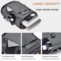 Sac à dos professionnel transfrontalier pour homme, grande capacité 20-35L, étanche, pour ordinateur portable, design fonctionnel, en PU