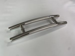 Poignée de porte moderne en acier inoxydable en forme de C pour porte d'entrée coulissante en verre avec quincaillerie push-pull 304 - Product Image 3