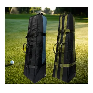 Sac de voyage personnalisé pour voiturette de club de golf 1680D sac de golf housse de voyage sac de voyage de golf étui rigide avec roues pour compagnies aériennes