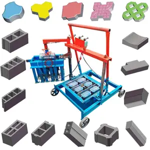 Small Mobile Hollow Brick Machine Manufacturer Low Price Block Making Equipment Concrete Cement Brick making Machinery