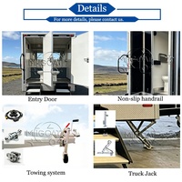 Remorque Sanitaire Mobile de Luxe Premium 4 Postes Black Box avec Évier et Urinoir pour Mariages, Festivals et Événements Extérieurs