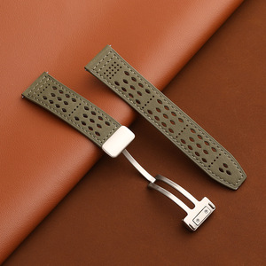 Correa para <span class=keywords><strong>Huawei</strong></span> <span class=keywords><strong>Fit</strong></span> 3/4/4Pro, Correa de Reloj de Cuero Genuino Transpirable de 20 <span class=keywords><strong>mm</strong></span>, 18 <span class=keywords><strong>mm</strong></span>, 22 <span class=keywords><strong>mm</strong></span>, Color Marrón, Azul, Rojo - Product Image 5