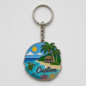 Porte-clés Maldives personnalisés en gros de haute qualité, style tropical, souvenirs de voyage Maldives - Product Image 3