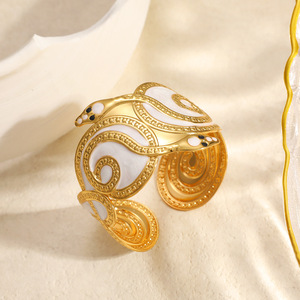 Brazalete con Diseño de Serpiente, Chapado en Oro de 18k, Joyería de Moda para Mujer, Accesorio de Playa - Product Image 4