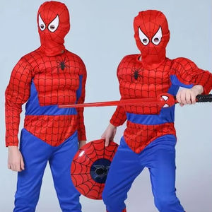 Costume Spider-Man, combinaison fantaisie pour adultes et enfants, costume de cosplay d'Halloween, rouge et <span class=keywords><strong>noir</strong></span>, spandex 3D, vêtements de cosplay - Product Image 1