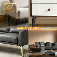 Pieds de canapé en fer doré de luxe en forme de Y, 15 cm/18 cm, de haute qualité, pour salon, armoire et chambre à coucher - Vente en gros directe usine