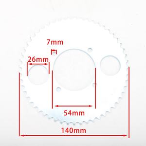 Alta calidad 54 dientes 54T T8F 54MM piñón trasero <span class=keywords><strong>Mini</strong></span> Moto ATV <span class=keywords><strong>Quad</strong></span> Dirt Pit Pocket Bike <span class=keywords><strong>Cross</strong></span> 47cc 49cc piezas - Product Image 2