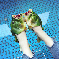 Personnalisation d'usine, personnalisation de logo, OEM, ODM. Nouvelles pantoufles en forme de poisson pour hommes, amusantes, créatives, antidérapantes, à la mode, poisson salé.