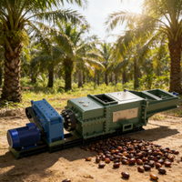 Hoog rendement automatische dubbele schroef palmolie verwerkingsmachine palmvruchten extractie koud & warm persen 15t/u capaciteit