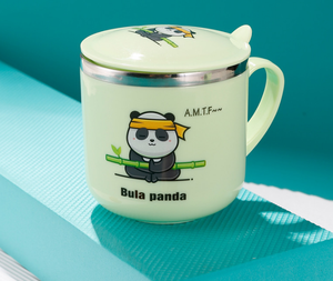 Bán Sỉ Thùng Carton Nước Trẻ Em 304 Ml Bằng Thép Không Gỉ 270 Tường Đôi Cách Nhiệt Chống Lại Cốc Sáng Tạo Nóng Có Tay Cầm Và Nắp - Product Image 4