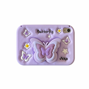 Dễ Thương Bướm Đứng Silicone Trường Hợp Máy Tính Bảng Cho iPad Không Khí Pro 10 Gen 5 6 10. 9 Inch Bee Flower Gấu Bìa Chủ 2025 Jvap Khung - Product Image 2