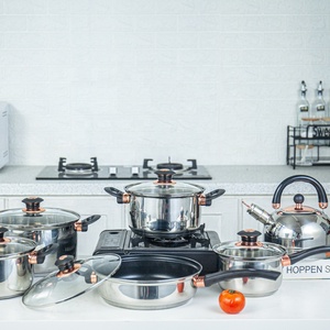 Ensemble <span class=keywords><strong>de</strong></span> casseroles en acier inoxydable chirurgical, antiadhésif, ustensiles <span class=keywords><strong>de</strong></span> cuisine durables, meilleur <span class=keywords><strong>prix</strong></span> <span class=keywords><strong>de</strong></span> gros - Product Image 2