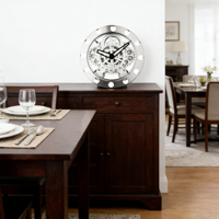 Horloge murale rotative à engrenages métalliques ronds avec design rétro pour bureau, décoration de la maison, utilisation par les enfants