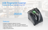 ZK6500-lector biométrico de ZK-TECO, escáner de huellas dactilares con USB, compatible con Android/Linux/Windows