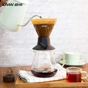 Gotejador de café inteligente em forma de V 60 gotejador de vidro 1-4 copos