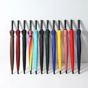 Exw Price Promotion 27 Inch Straight Umbrella Custom Pattern 24 Ribs Wind Resistance