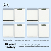 Interruptor Táctil con Guía de Luz LED, Retroiluminación de Alto Brillo para Espejo de Vanidad Inteligente, Botón Táctil