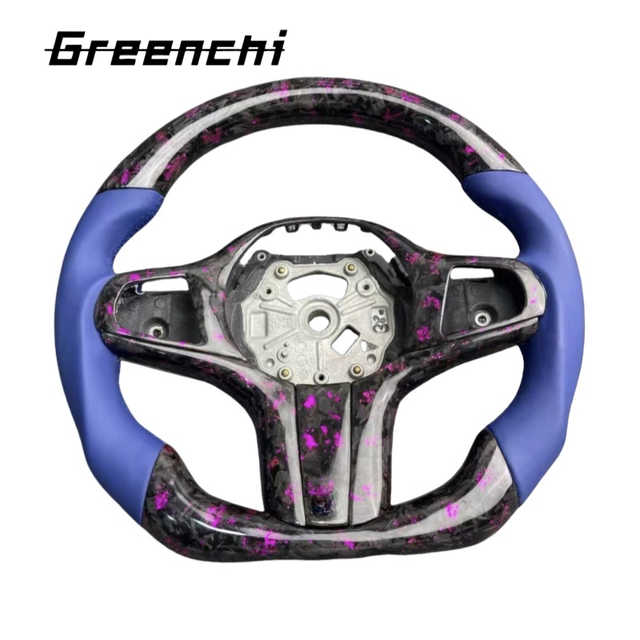 For BMW G20 G28 G29 G30 G32 G38 G11 Custom Purple Forged Carbon Fiber Sports Steering Wheel