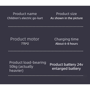 Nuevo Go <span class=keywords><strong>Kart</strong></span> Eléctrico de 24V <span class=keywords><strong>para</strong></span> Niños con Control Remoto, Doble Motor y Función de Derrape - Product Image 6