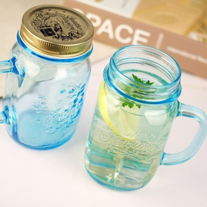 16 Oz Glass <span class=keywords><strong>Mason</strong></span> Jar Với Nắp Kim Loại Glass Uống Cup Uống Glass <span class=keywords><strong>Mason</strong></span> Jar Mug Với Ống Hút Và Nắp - Product Image 6