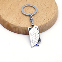 Porte-clés en métal avec pendentif Anime AOT Freedom Wings Couple