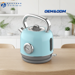 Colorful Retro <b>Electric</b> <b>Kettle</b> <b>Stainless</b> <b>Steel</b> Body Cordless Tea <b>Kettle</b> 1.8L Fast Boiling Kitchen Appliance Supplier - Product Image 1