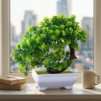 Petit arbre en pot artificiel en plastique JFD, 20x20cm, décoration d'intérieur pour Thanksgiving, ornement de table