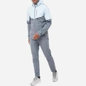 Ensemble de survêtement pour homme en nylon avec capuche triple réglage, tissu tissé léger, deux pièces, pour le jogging - Product Image 4