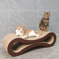 Griffoir pour chat moderne de luxe en carton ondulé, design minimaliste, extra large, résistant à l'usure, non-déchirable