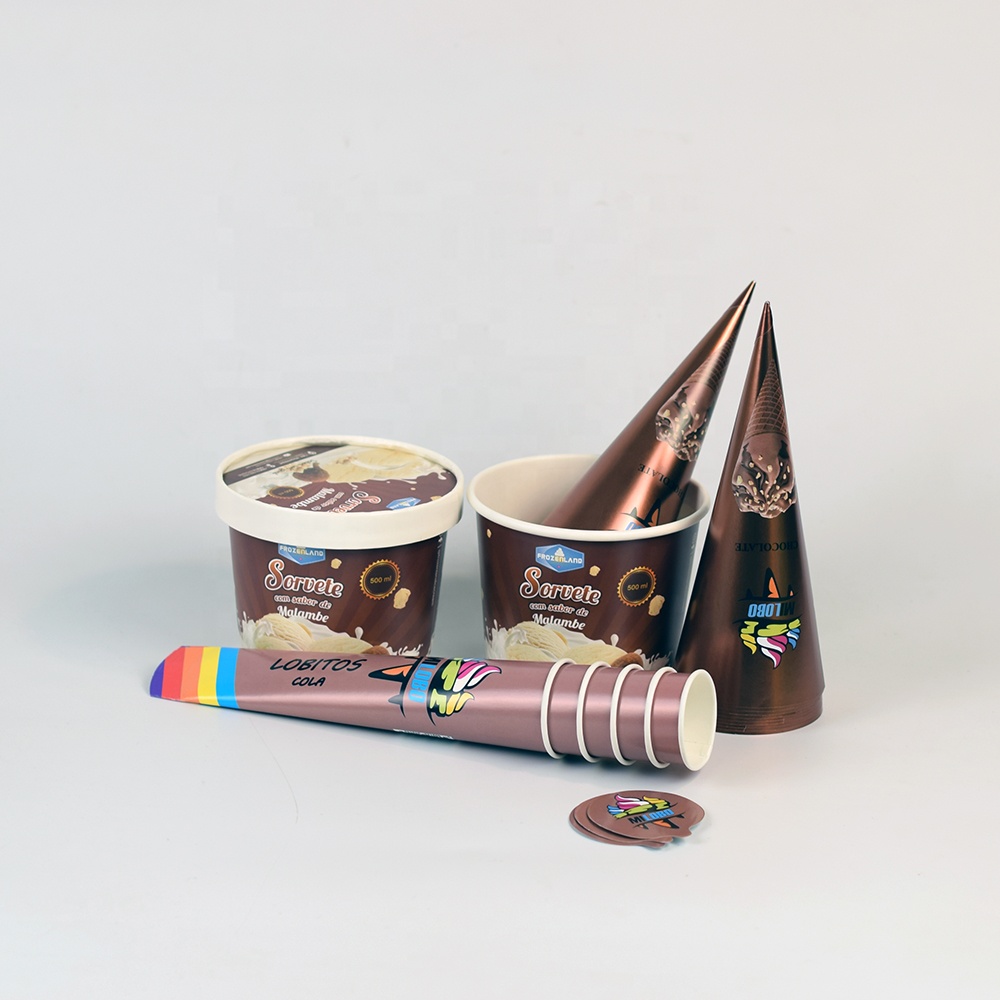 80ml 120ml 4oz 5oz Factory Manufacture Waterproof Frost-resistant And Leak-proof Paper Sealing Ice Cream Squeeze Calippo Tube