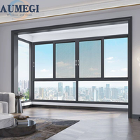Aumegi OEM 服务 铝制上下推拉窗 三片推拉窗