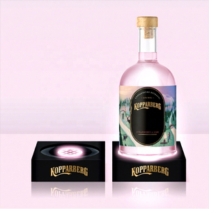 Support de présentation de bouteille de vin LED avec base en acrylique illuminée, présentoir pour une seule bouteille pour bar - Product Image 1