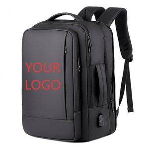 Free Custom Logo Waterproof College Student <b>Backpack</b> Expandable Business Travel Bagpack Laptop <b>Backpack</b> With USB Charging - Product Image 1