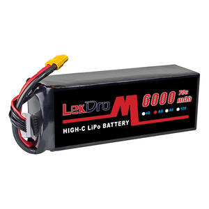 แบตเตอรี่ลิเธียมโพลิเมอร์ 6S1P 6000mAh 22.2V 70C สำหรับโดรนแข่ง FPV อัตราการคายประจุสูง - Product Image 1